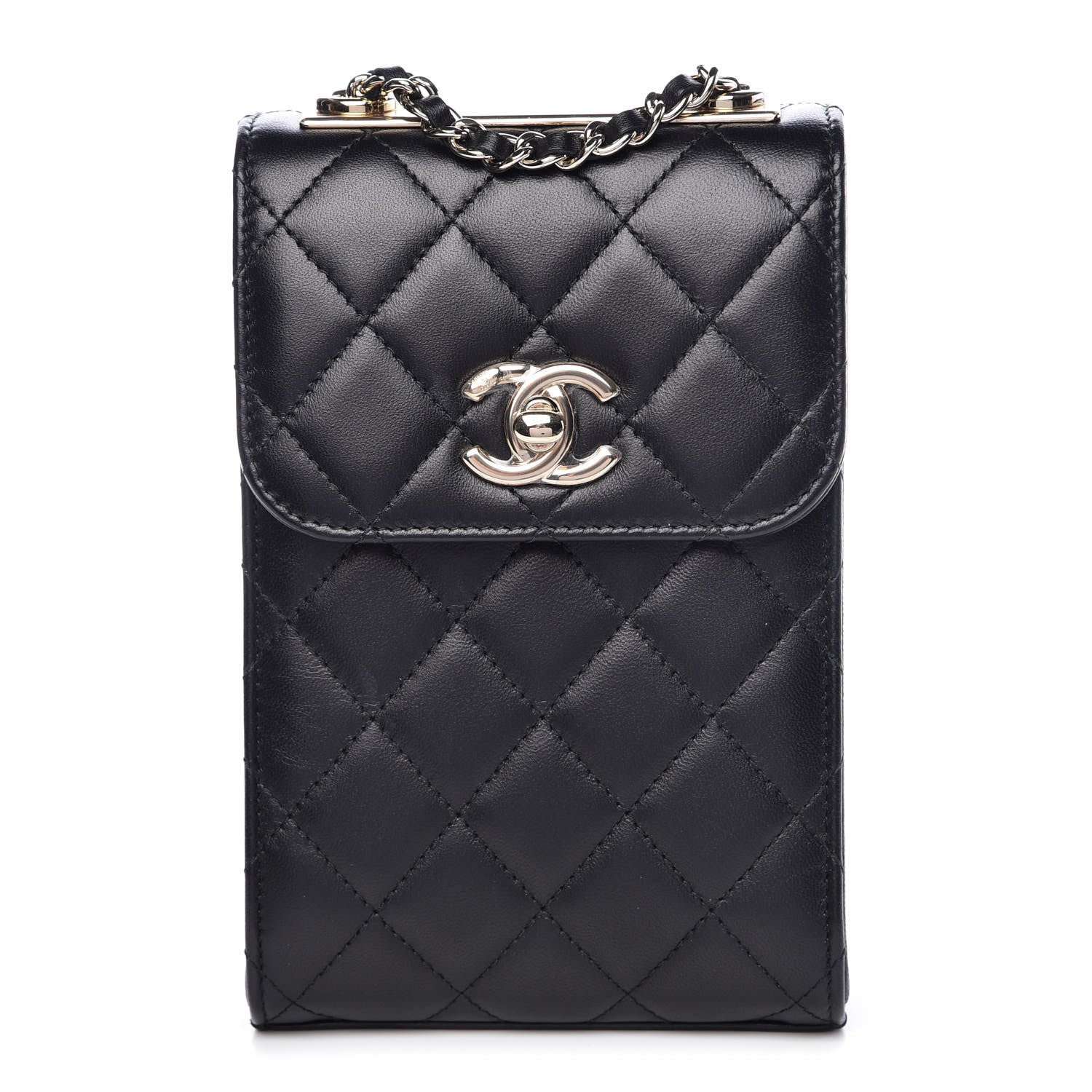 Chanel Lambskin Quilted Trendy CC Phone Holder Black 1 of 13