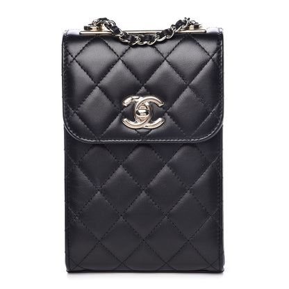 Chanel Lambskin Quilted Trendy CC Phone Holder Black 1 of 13