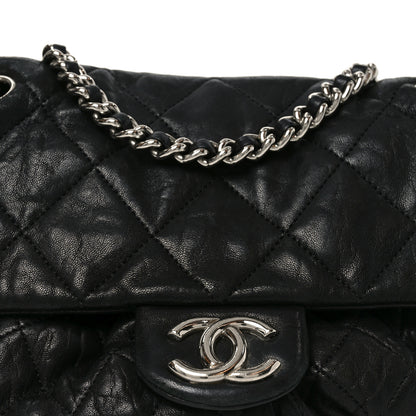 Chanel Washed Lambskin Quilted Medium Chain Around Messenger Black 8 of 11