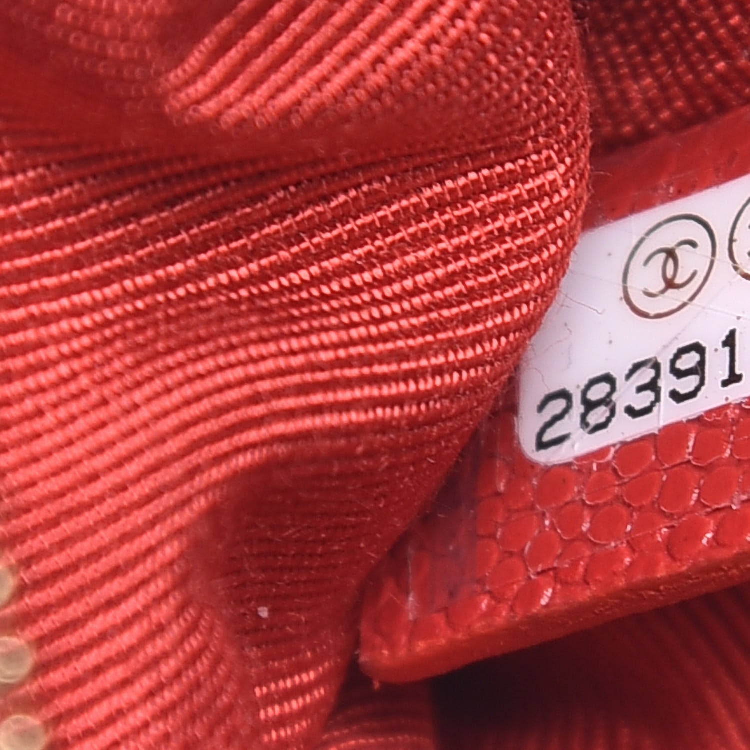 Chanel Caviar Quilted Small Cosmetic Case Red 7 of 7