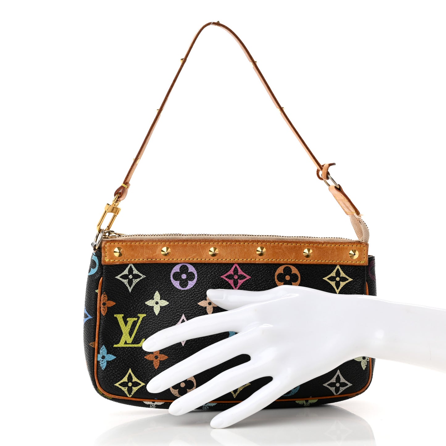 Monogram Multicolor Pochette Accessories Black