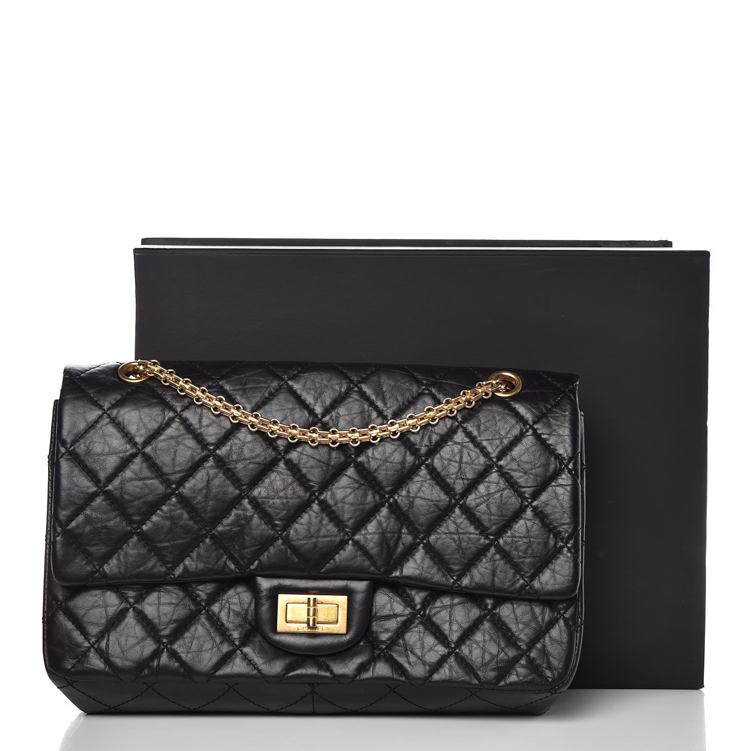 Chanel Aged Calfskin Quilted 2.55 Reissue 227 Flap Black 9 of 9