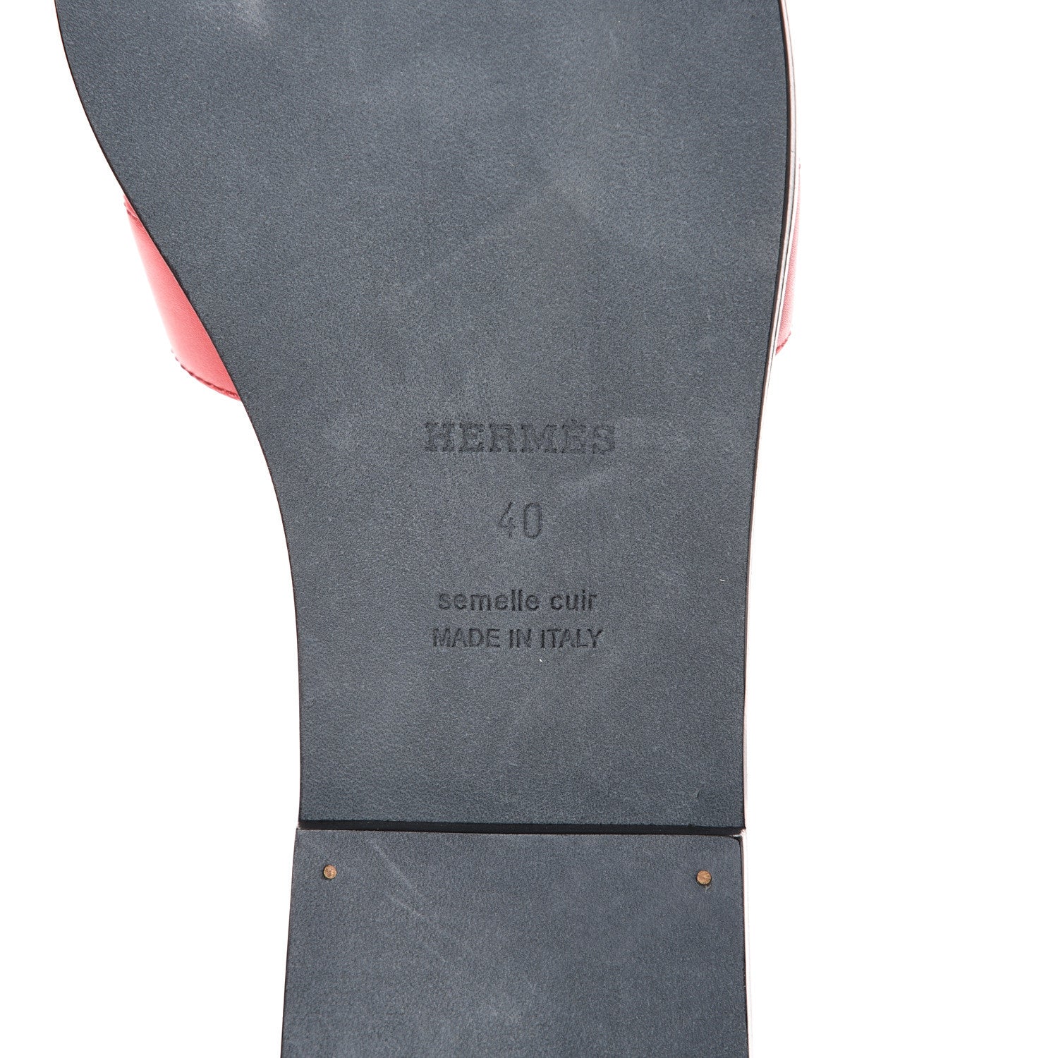 Hermes Calfskin Oran Sandals 40 Rose Cotinga 6 of 10