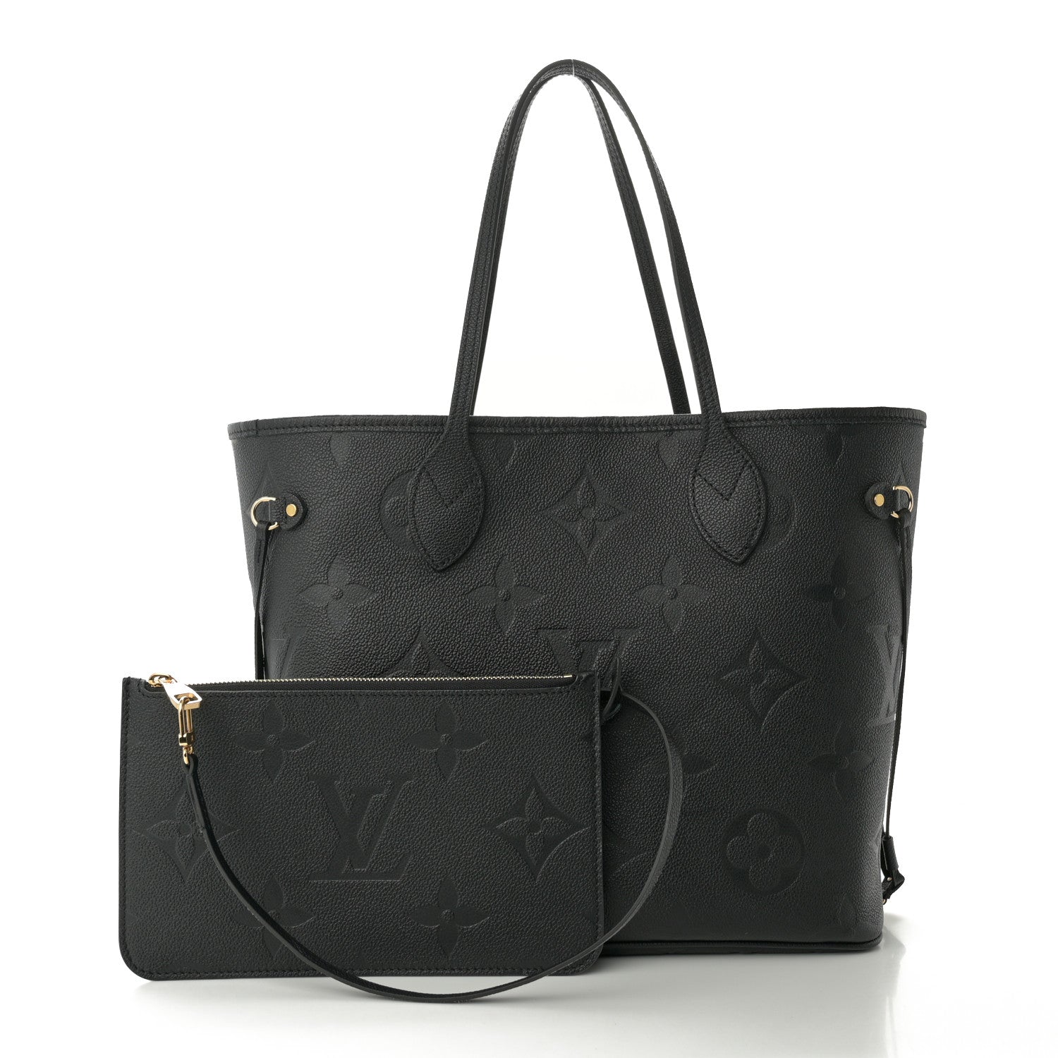 Louis Vuitton Empreinte Monogram Giant Neverfull MM Black 3 of 10