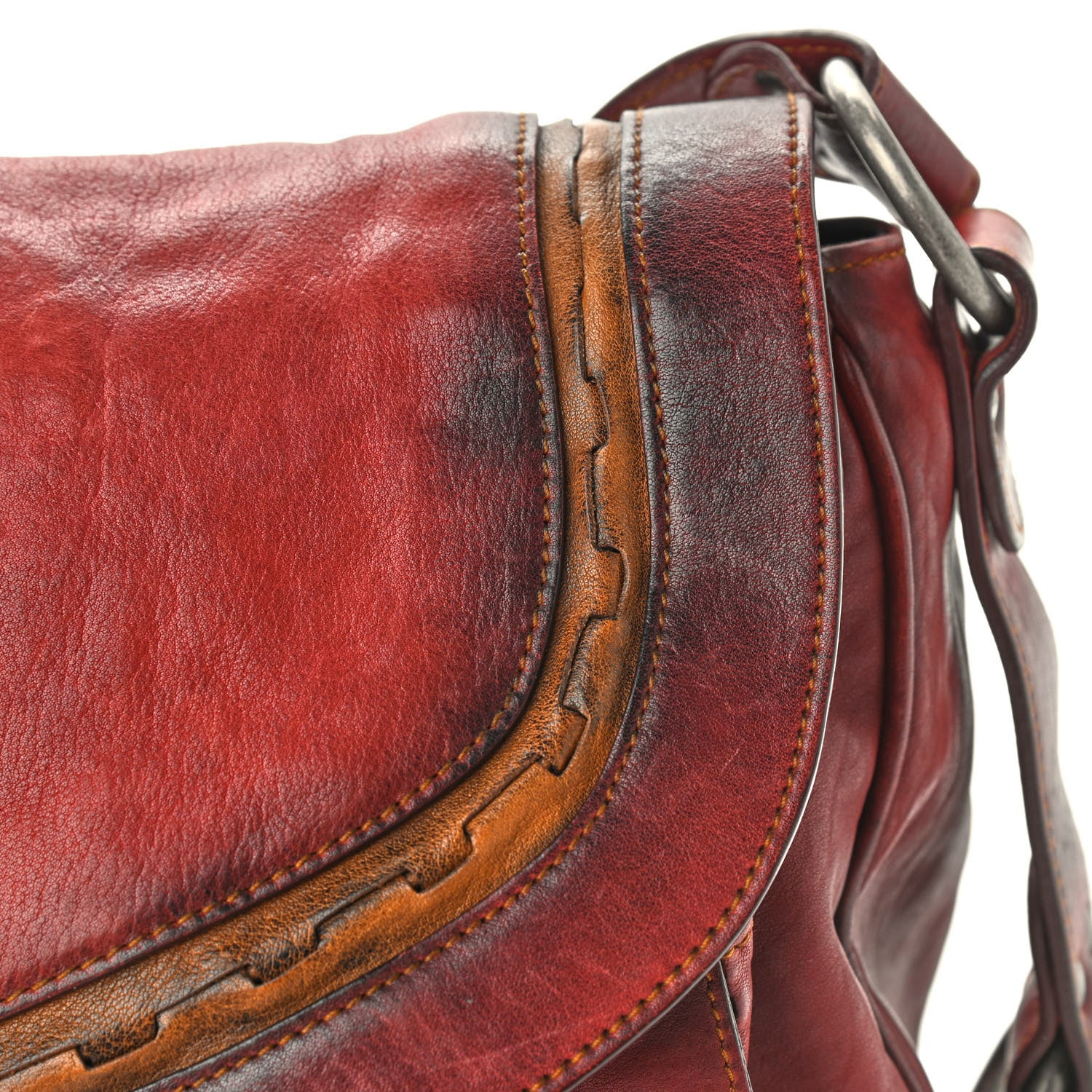 Christian Dior Calfskin Gaucho Double Saddle Red 11 of 23