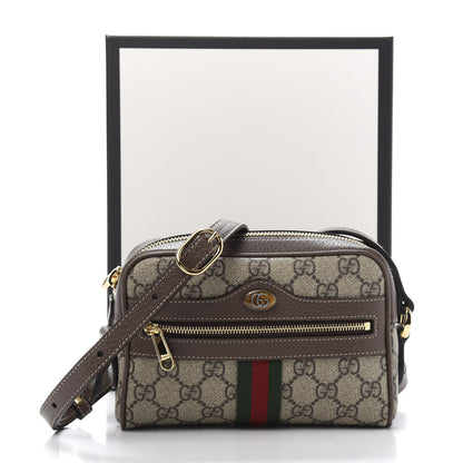 Gucci GG Supreme Monogram Web Mini Ophidia Shoulder Bag Brown 11 of 11