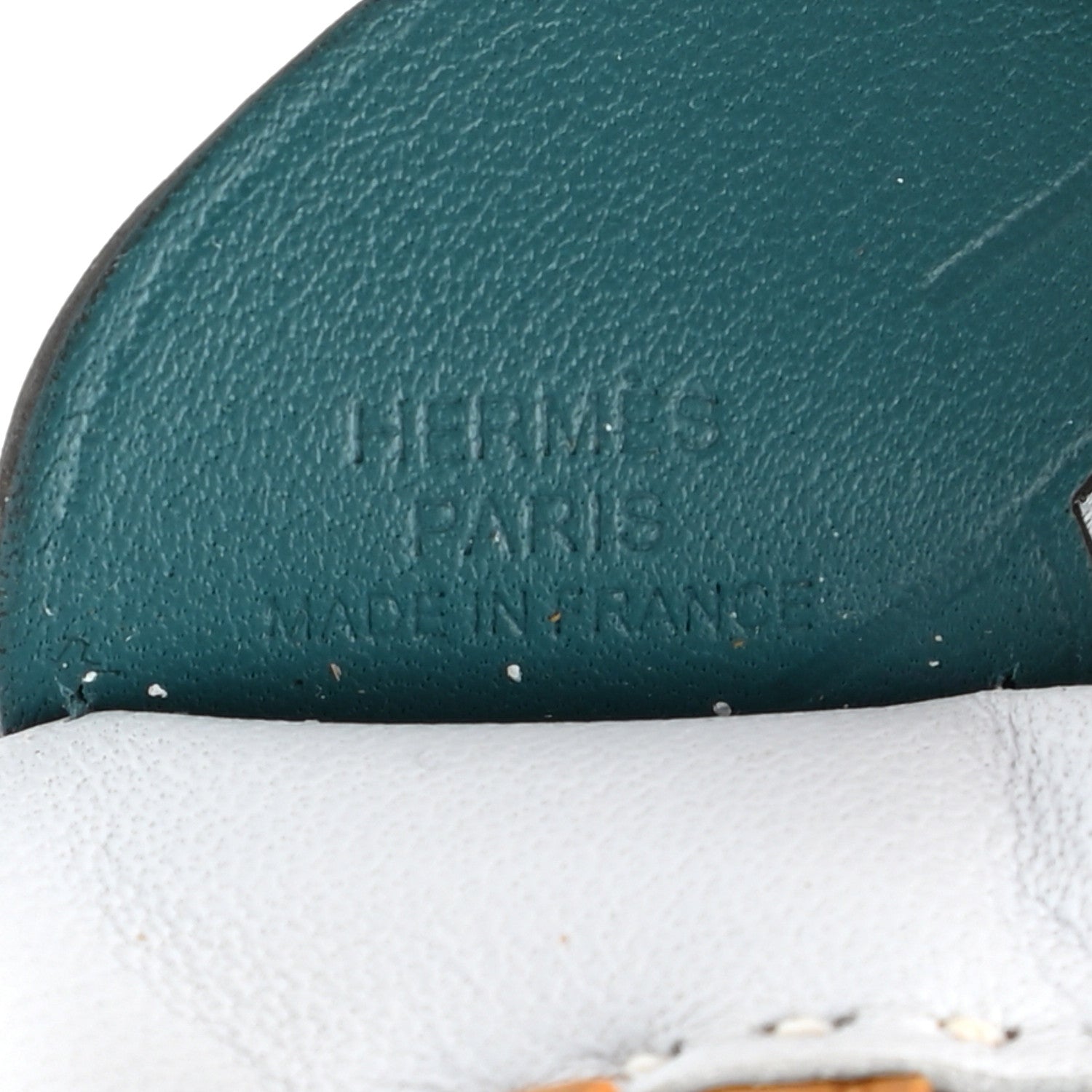 Hermes Milo Lambskin Grigri Rodeo Pegase Horse Bag Charm PM Bleu Brume Sesame Vert Bosphore 3 of 5
