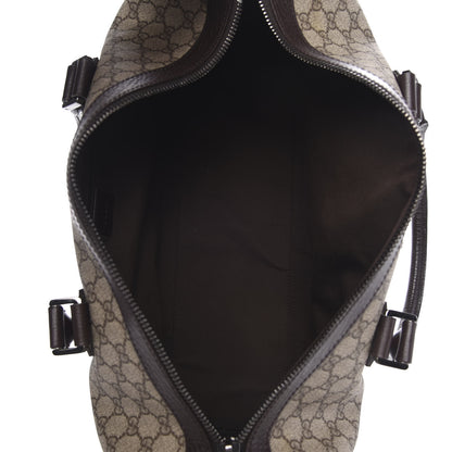 Gucci GG Supreme Monogram Web Medium Carry On Duffle Beige Dark Brown 5 of 10