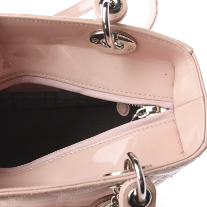 Christian Dior Patent Cannage Medium Lady Dior Rose Clair 6 of 9