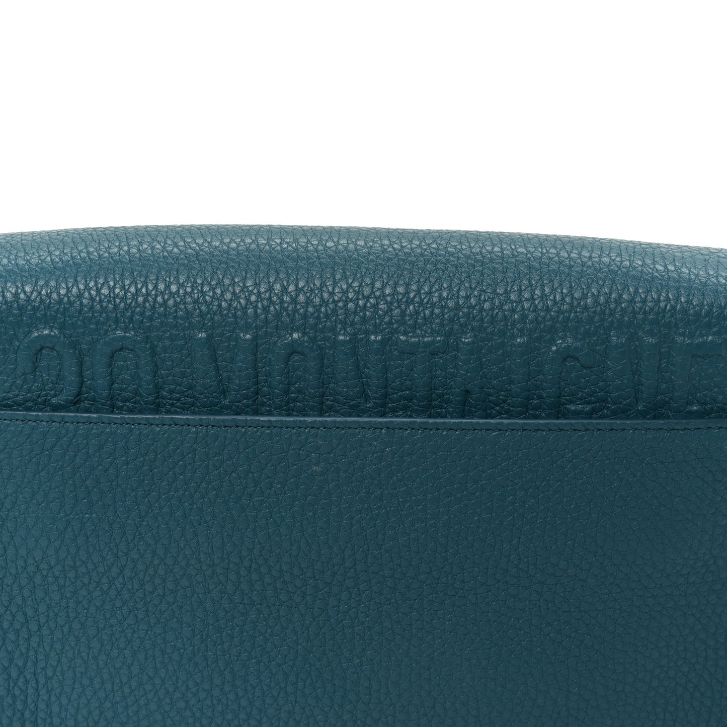 Grained Calfskin Medium Bobby Flap Steel Blue