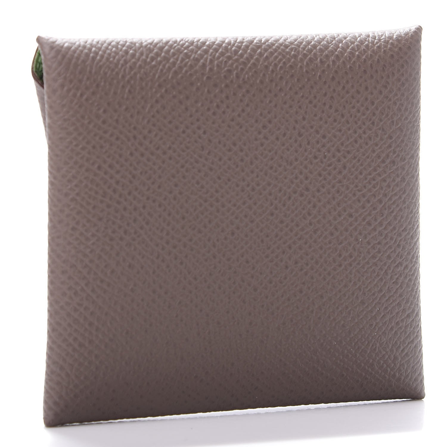 Hermes Epsom Bastia Verso Coin Purse Gris Etain Vert Criquet 3 of 9