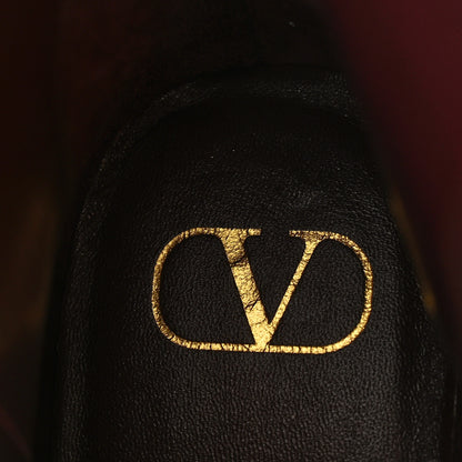 Valentino Garavani Calfskin Rockstud VLOGO Uniqueform Chelsea 55/85mm Flatform Ankle Boots 39 Rubin Black 6 of 11