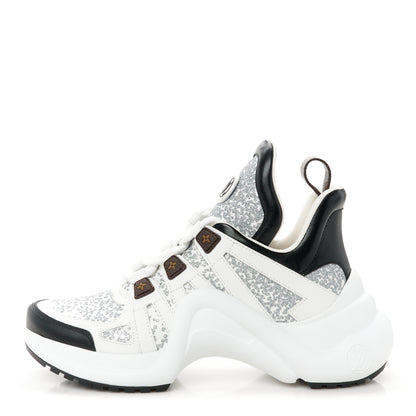 Louis Vuitton Calfskin Glitter LV Archlight Sneaker 38 White 1 of 10