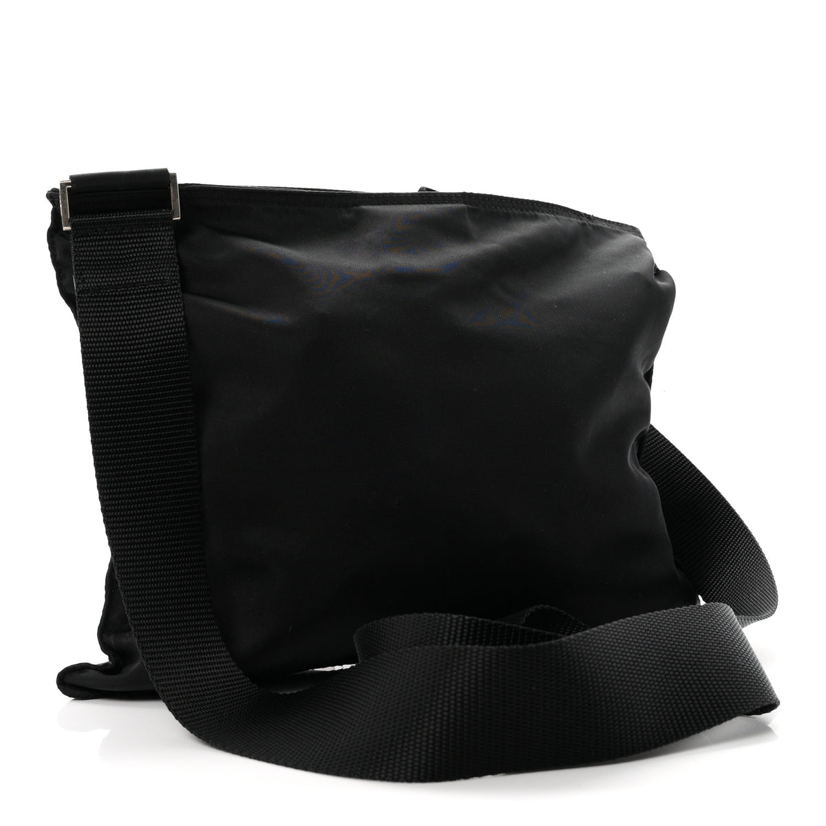 Nylon Vela Flat Messenger Bag Black