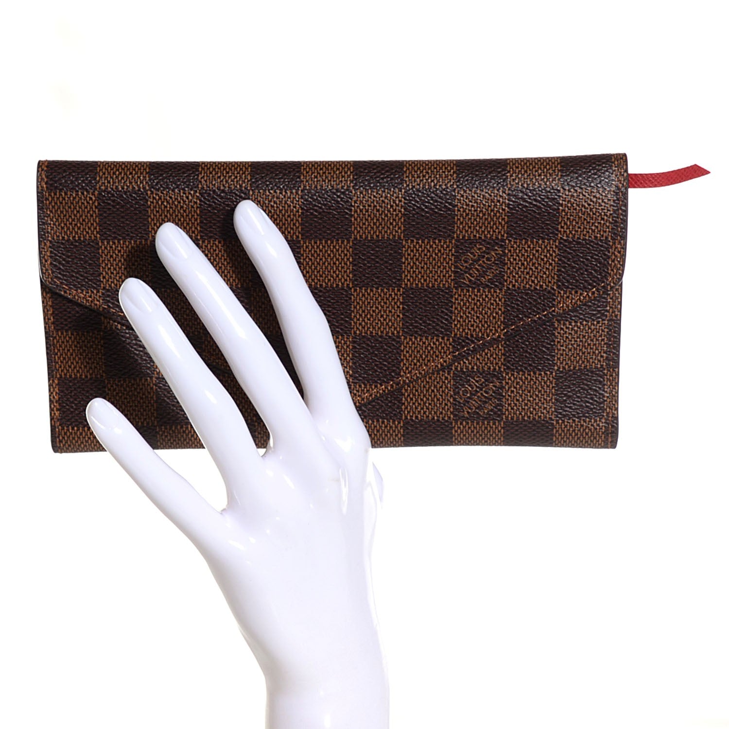 Louis Vuitton Damier Ebene Josephine Wallet Red 2 of 7