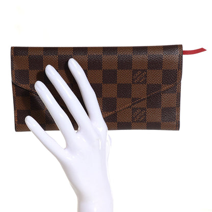 Louis Vuitton Damier Ebene Josephine Wallet Red 2 of 7