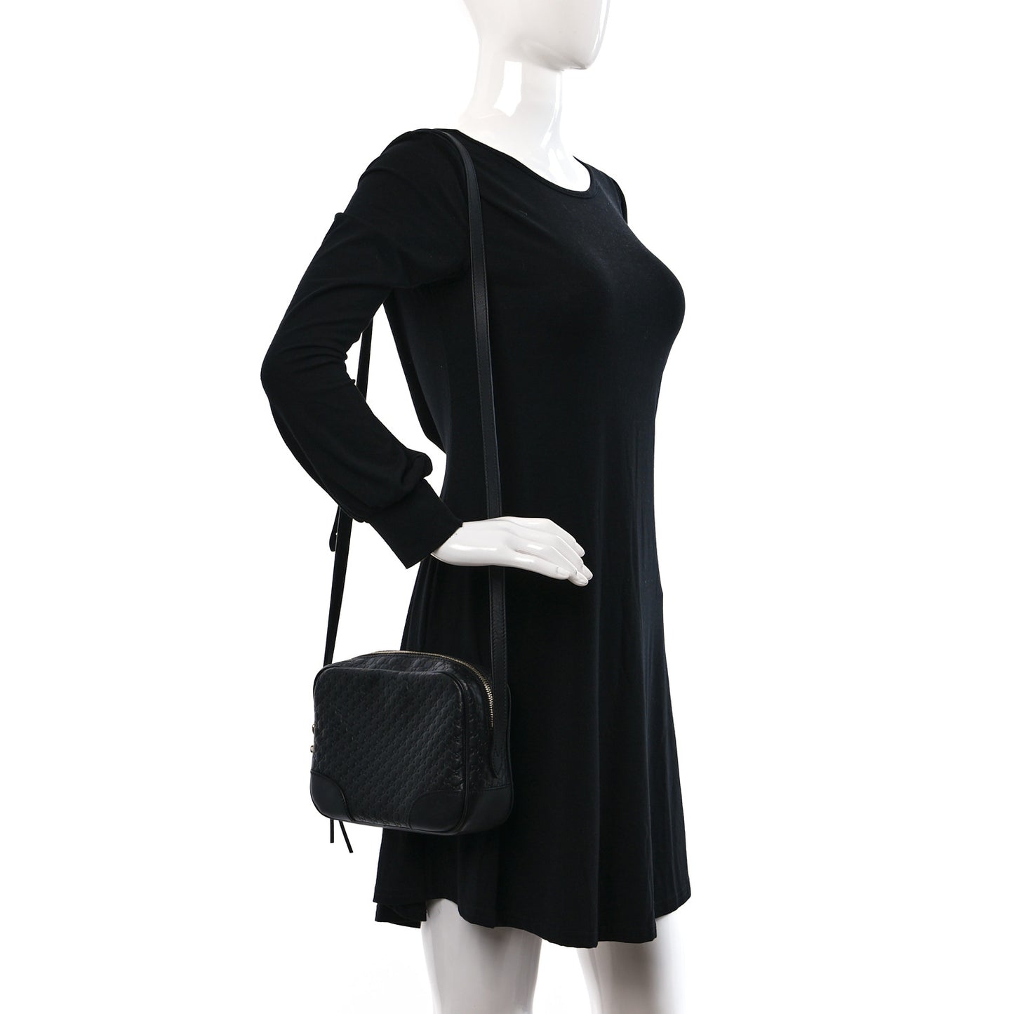 Microguccissima Mini Bree Messenger Bag Black