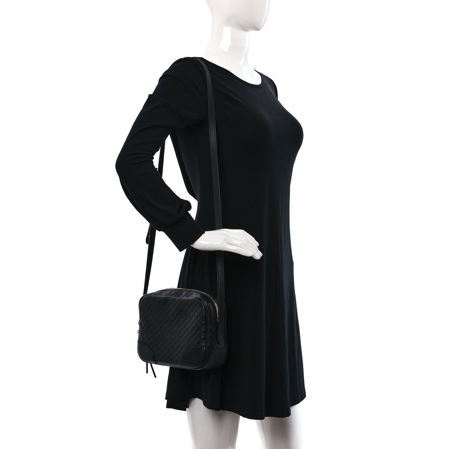 Gucci Microguccissima Mini Bree Messenger Bag Black 2 of 9