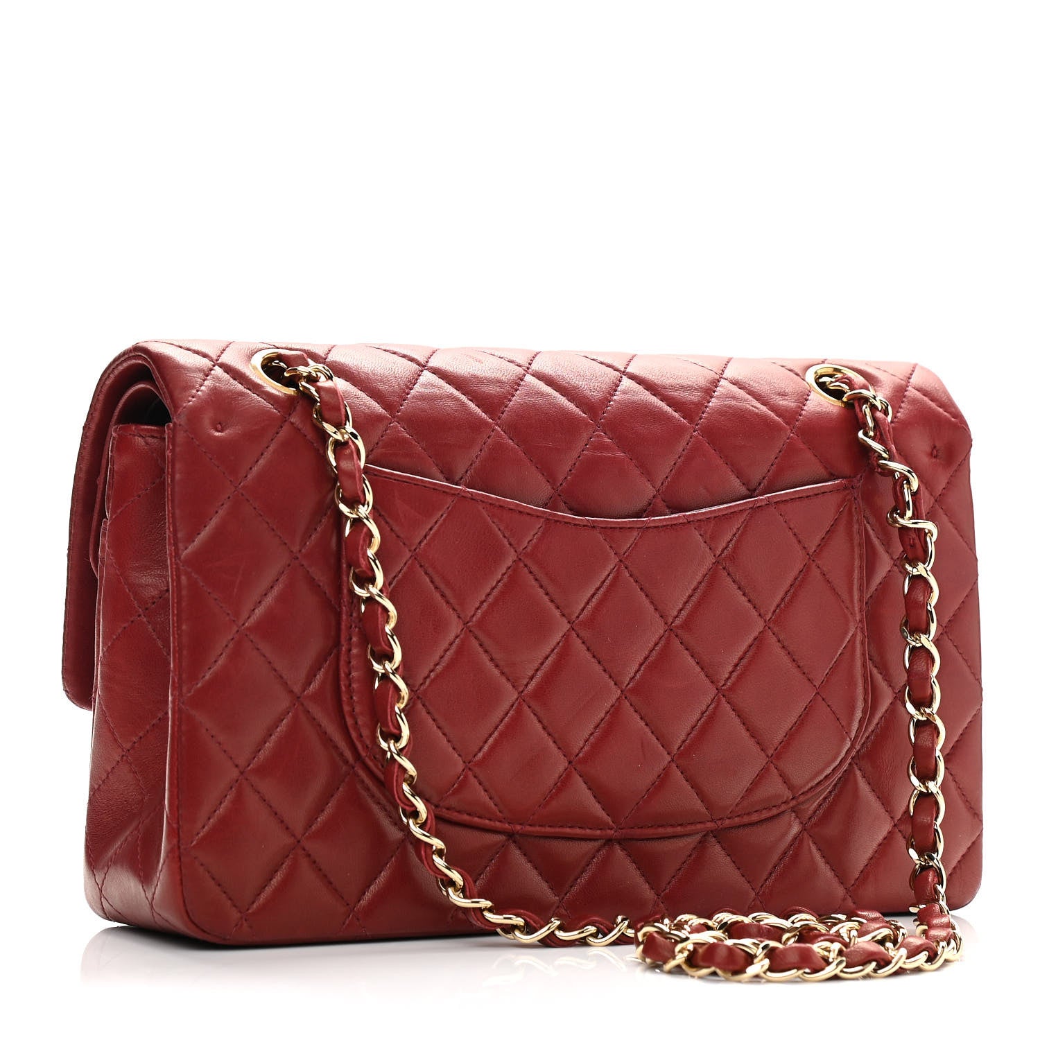 Chanel Lambskin Quilted Medium Double Flap Dark Bordeaux 3 of 10