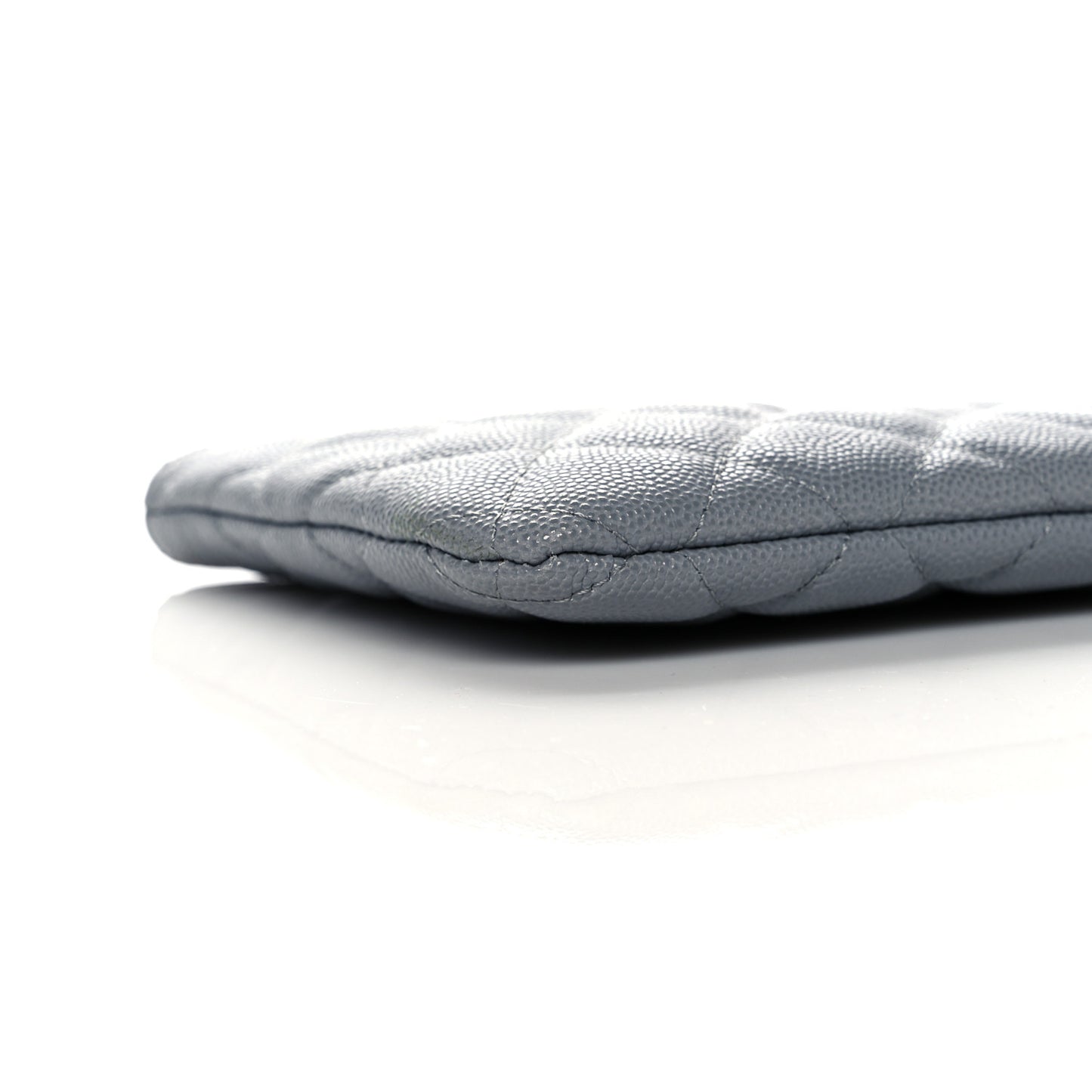Caviar Quilted Cosmetic Case Grey