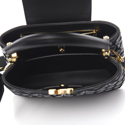Louis Vuitton Tufted Lambskin Capucines BB Black 4 of 8