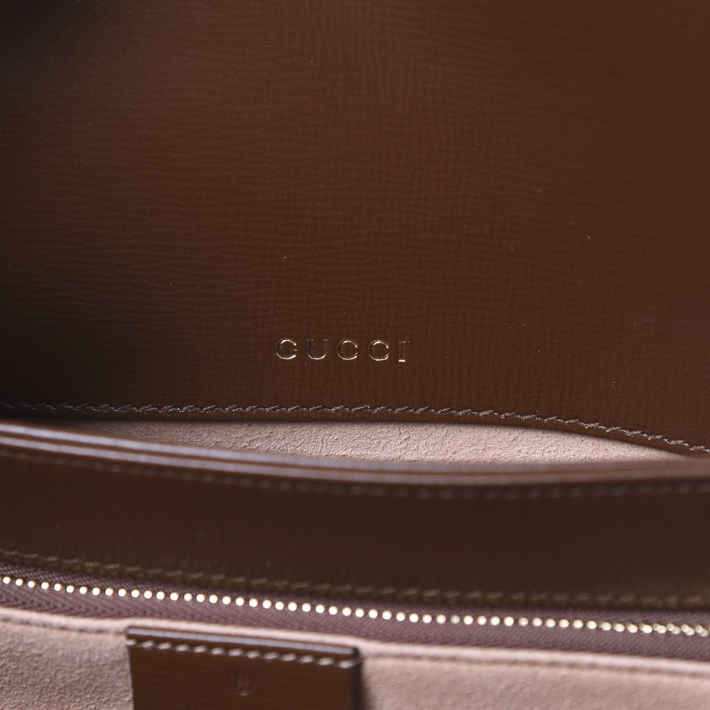 GG Supreme Monogram Horsebit 1955 Shoulder Bag Beige Brown Sugar