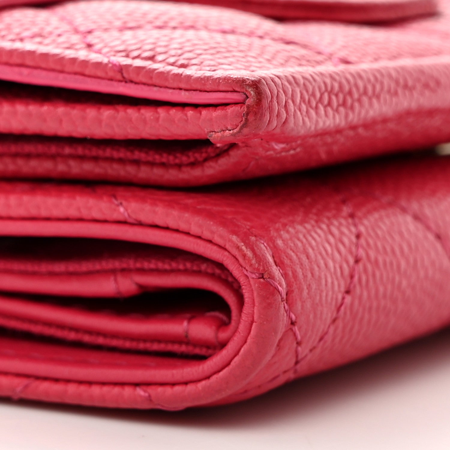 Chanel Caviar Quilted Double Flap Wallet Pink 9 of 12