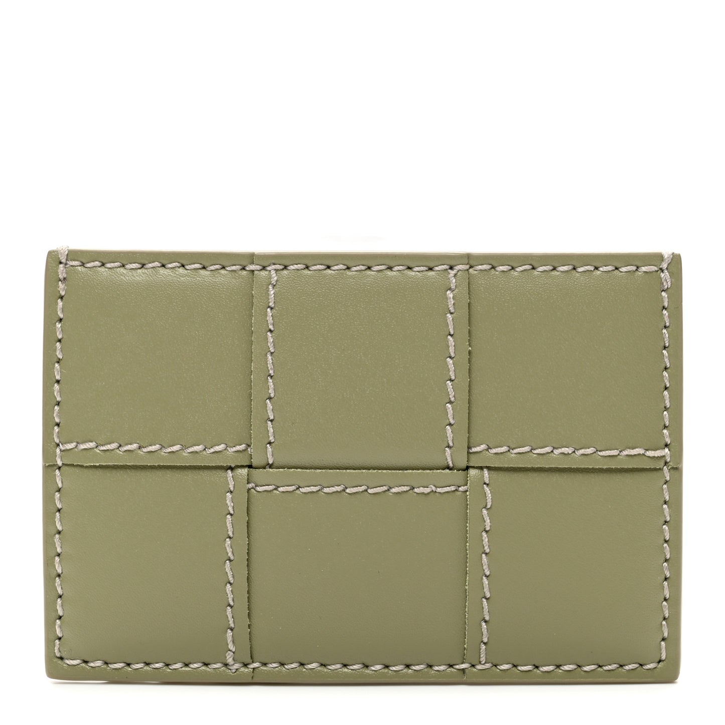 Nappa Maxi Intrecciato Card Holder New Sauge
