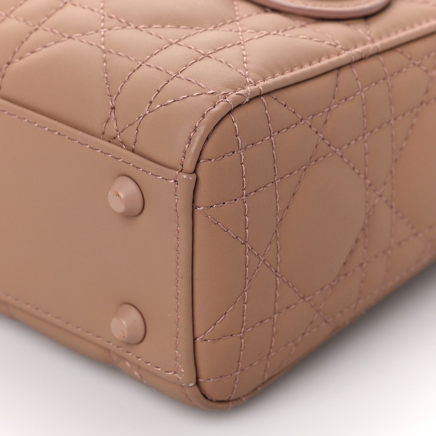 Christian Dior Ultra Matte Calfskin Cannage Mini Lady Dior Light Beige 8 of 8