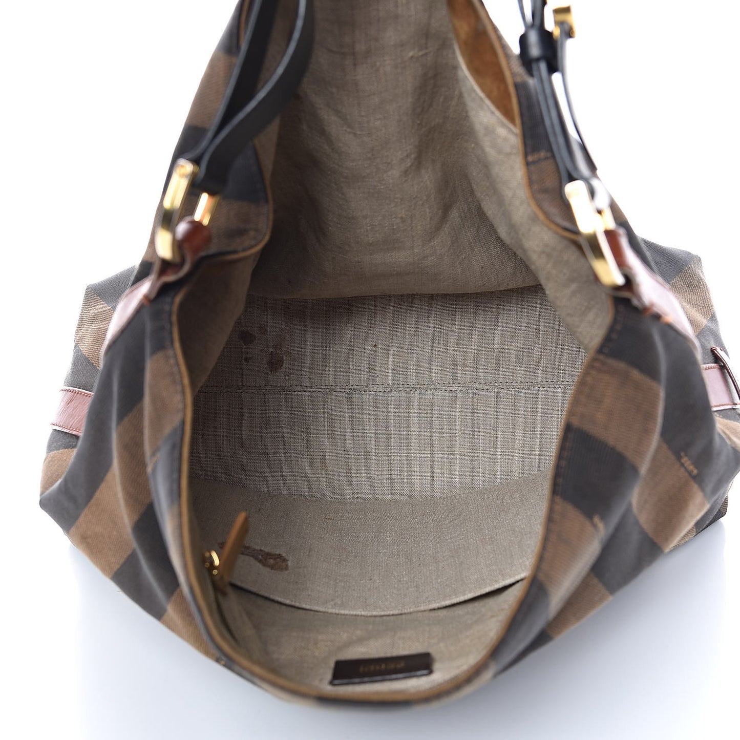 Pequin Cuoio Vegetale Large Hobo Tobacco Black Cuoio