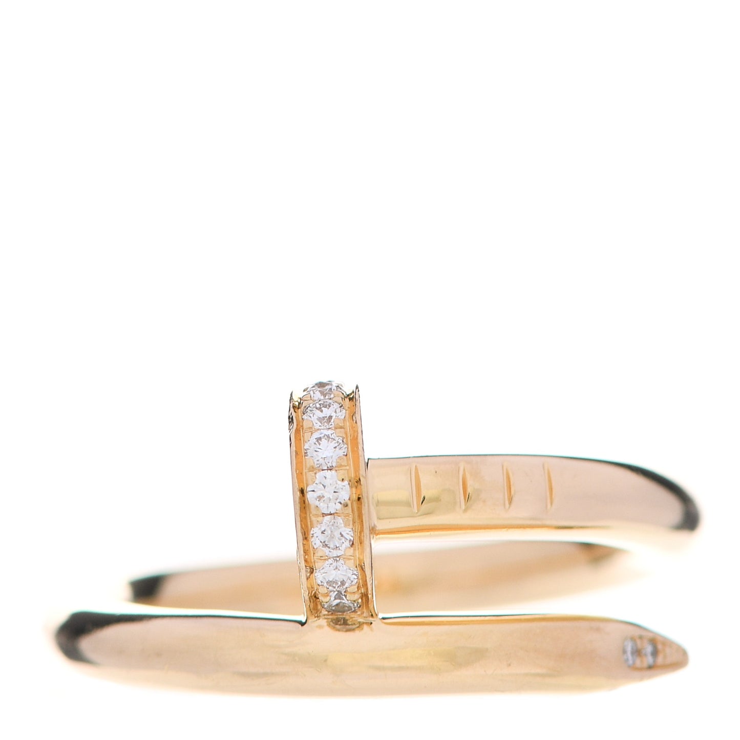 18K Yellow Gold Diamond Juste Un Clou Ring 51 5.75