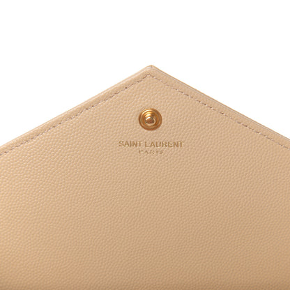 Saint Laurent Grain De Poudre Matelasse Chevron Monogram Chain Wallet Nude Powder 5 of 10
