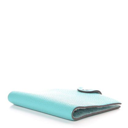 Hermes Taurillon Clemence Ulysse Mini Notebook Bleu Atoll 4 of 7