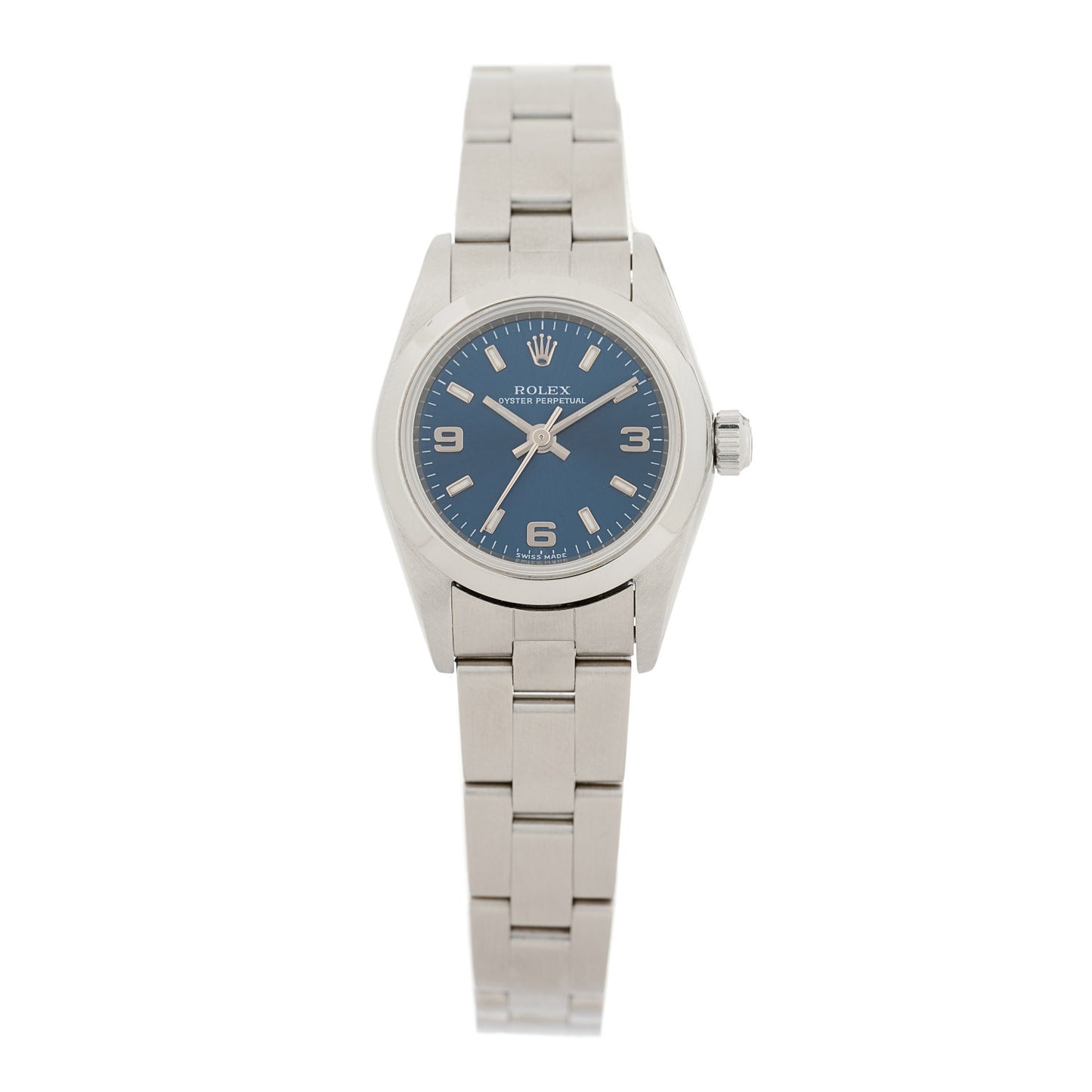 Stainless Steel 24mm Oyster Perpetual Watch Blue 76080