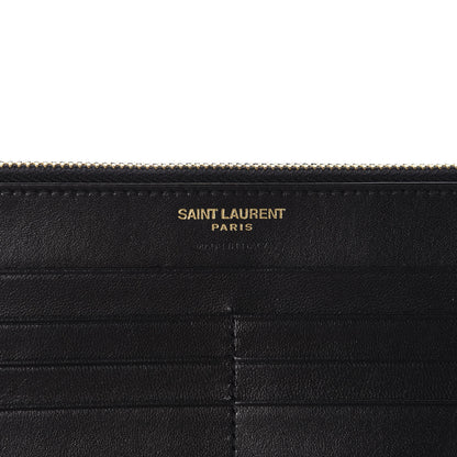 Saint Laurent Smooth Shiny Calfskin Monogram Uptown Wallet Black 6 of 8