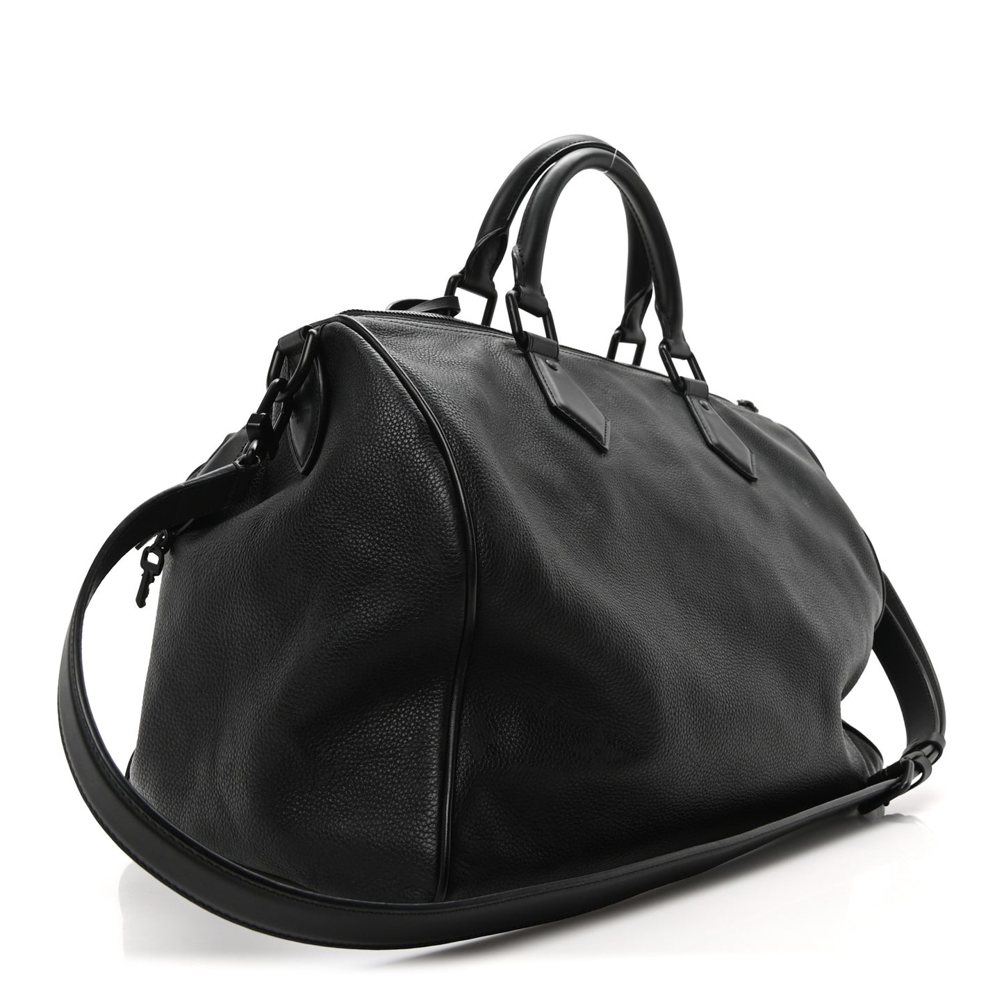 Calfskin Monogram Speedy P9 Bandouliere 40 Ultra Black