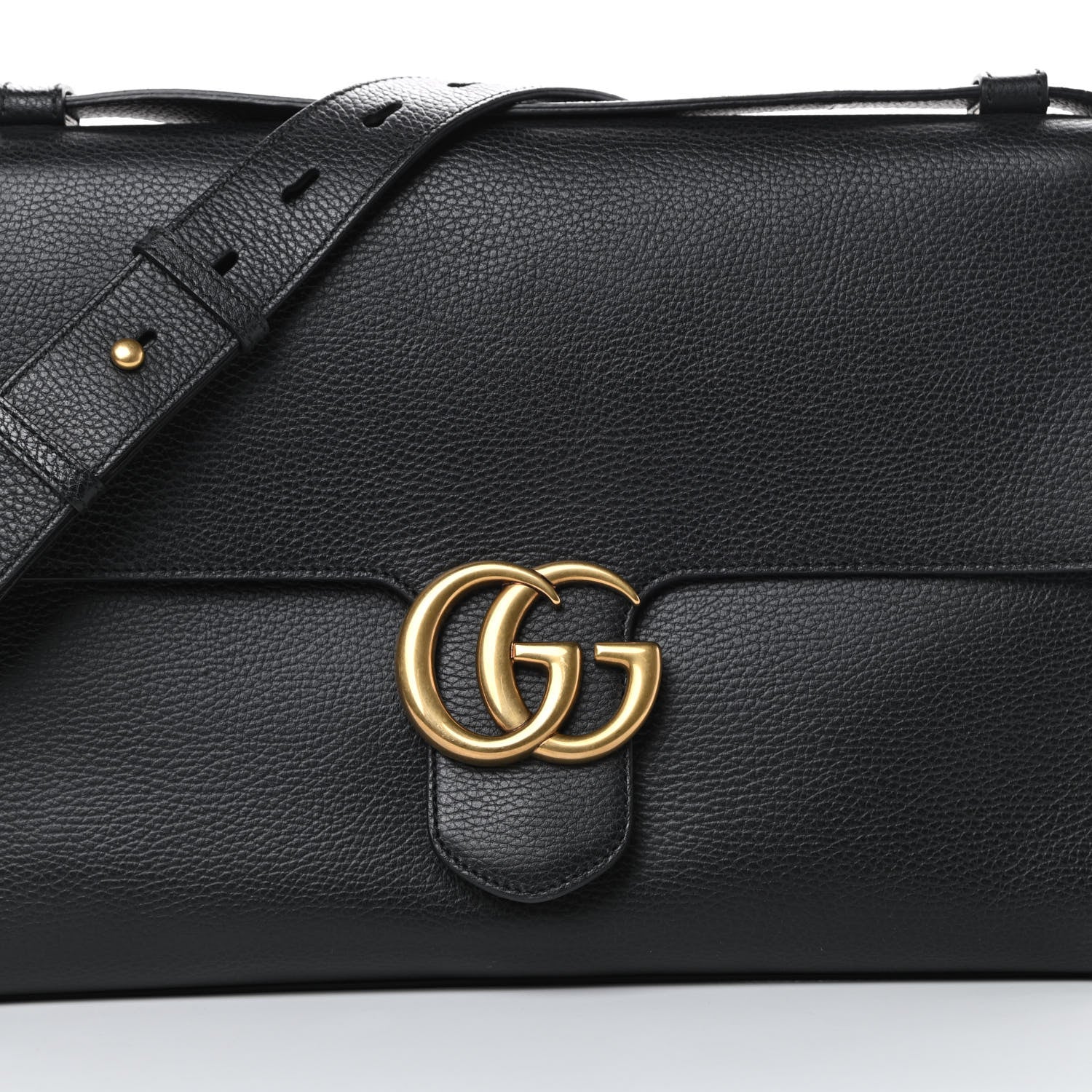 Gucci Calfskin GG Marmont Messenger Bag Black 8 of 11