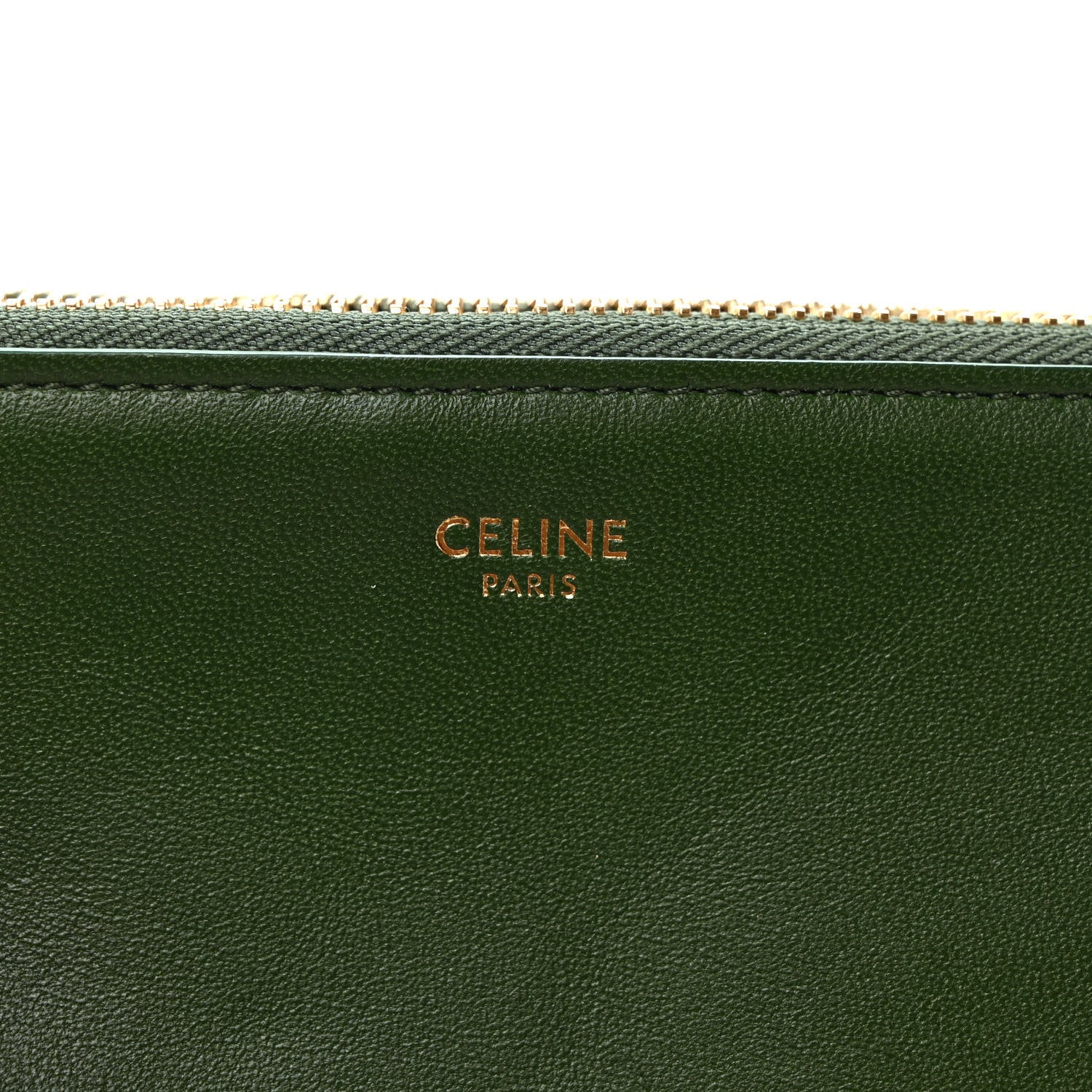 Celine Lambskin Small Trio Crossbody Bag Dark Green 6 of 8