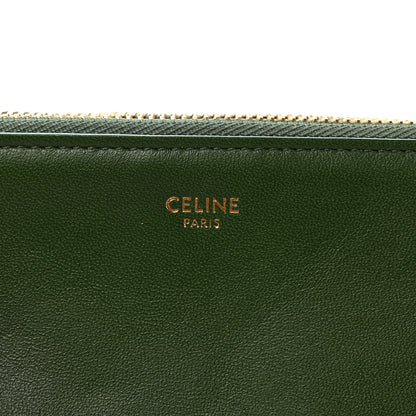 Celine Lambskin Small Trio Crossbody Bag Dark Green 6 of 8
