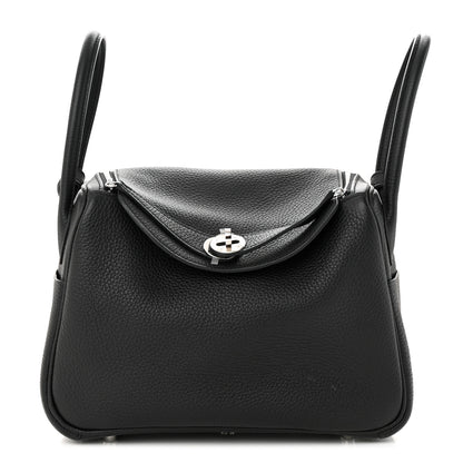 Hermes Taurillon Clemence Lindy 26 Black 1 of 11