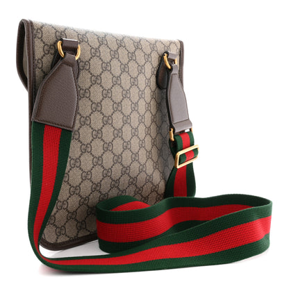 Gucci GG Supreme Monogram Web Medium Neo Vintage Flap Messenger Bag Beige New Acero 3 of 10
