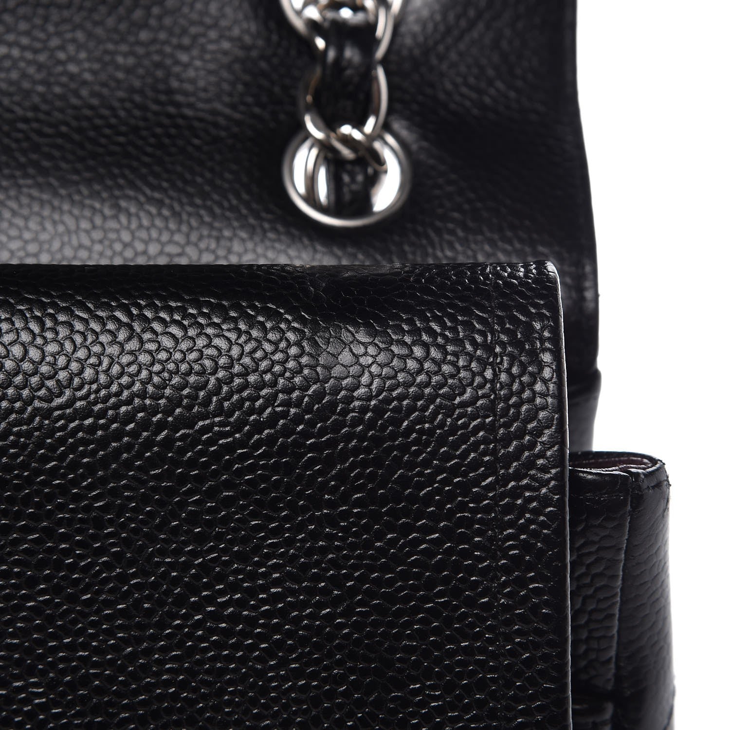 Chanel Caviar Quilted Jumbo Double Flap Black 10 of 13