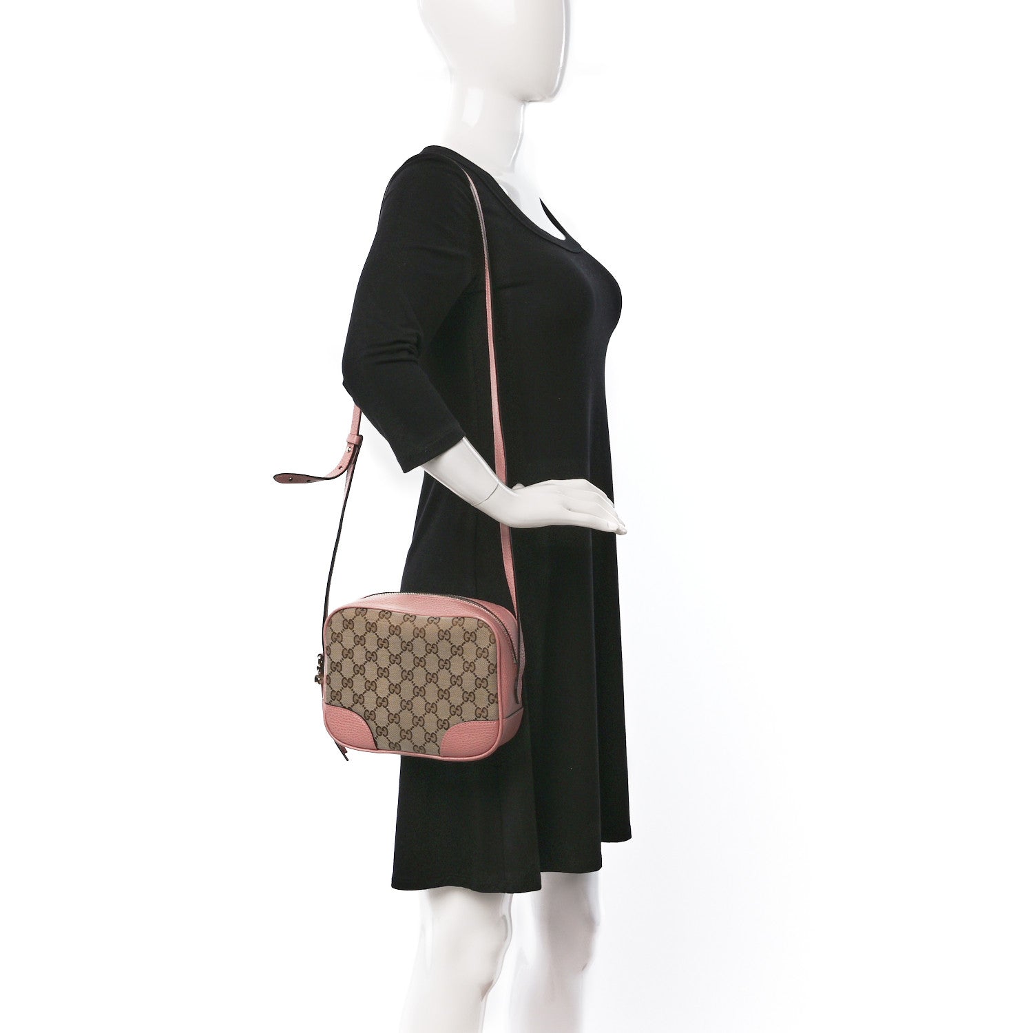 Gucci Monogram Mini Bree Messenger Bag Beige Soft Pink 2 of 10