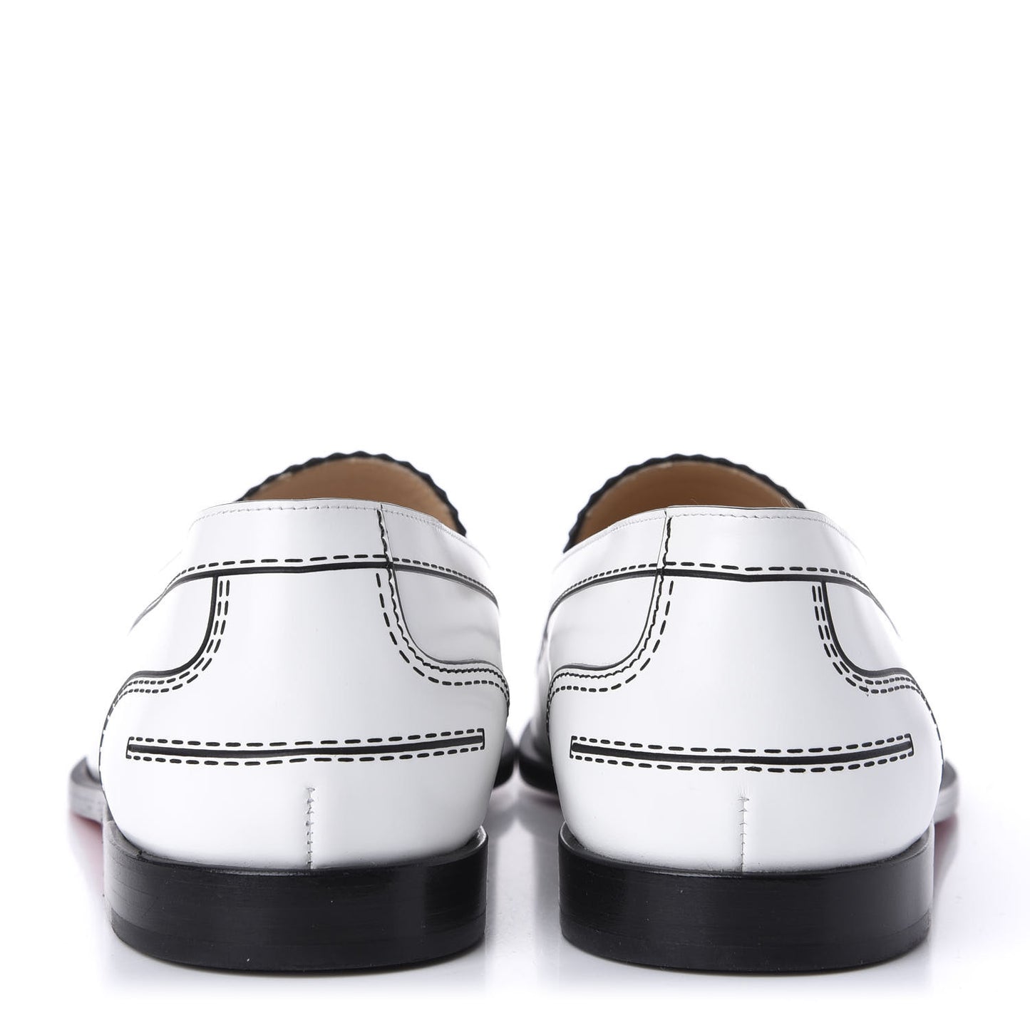 Calfskin Women Mocalaureat Tromp L'oeil Loafers 38.5 White
