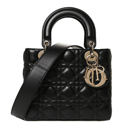Christian Dior Lambskin Cannage Small Lucky Badges My Lady Dior Black 1 of 11