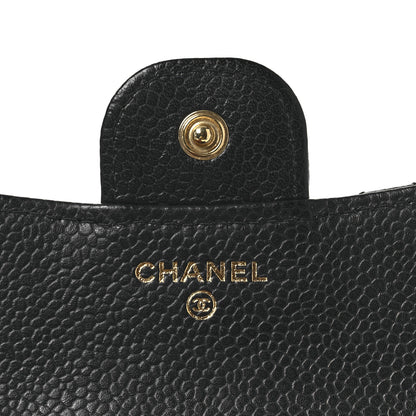 Chanel Caviar Quilted Compact Flap Wallet Black 7 of 13
