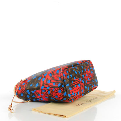Louis Vuitton Monogram Jungle Dots Neo Neverfull MM Coquelicot Denim 4 of 8