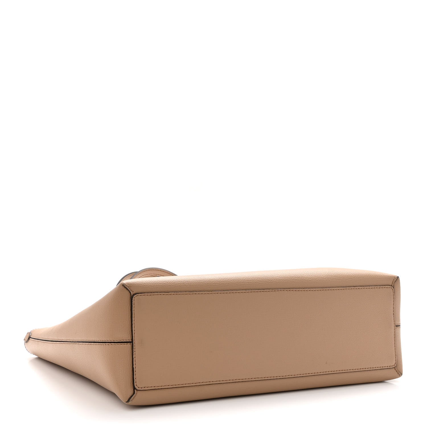 Burberry Grainy Calfskin Haymarket Check Medium Reversible Tote Camel 6 of 18