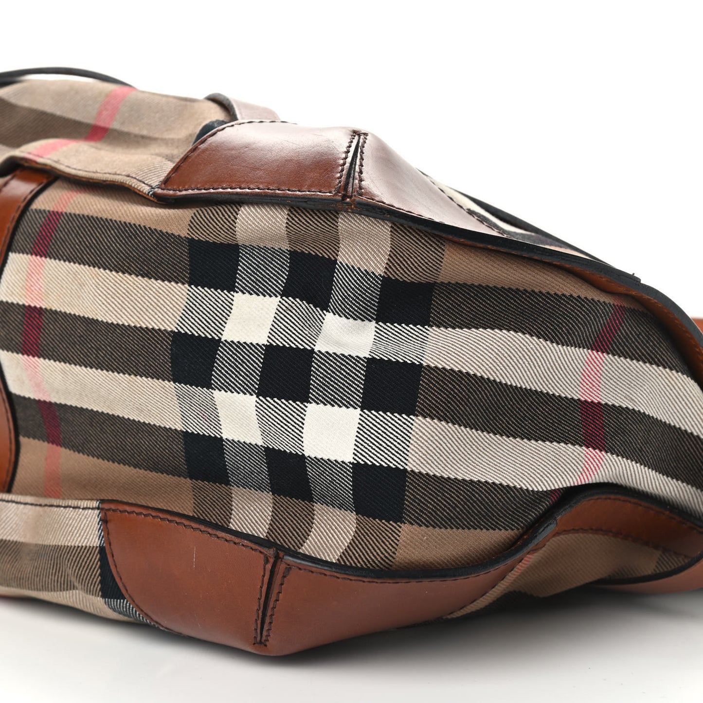 House Check Bridle Calfskin Small Dutton Hobo Light Tan