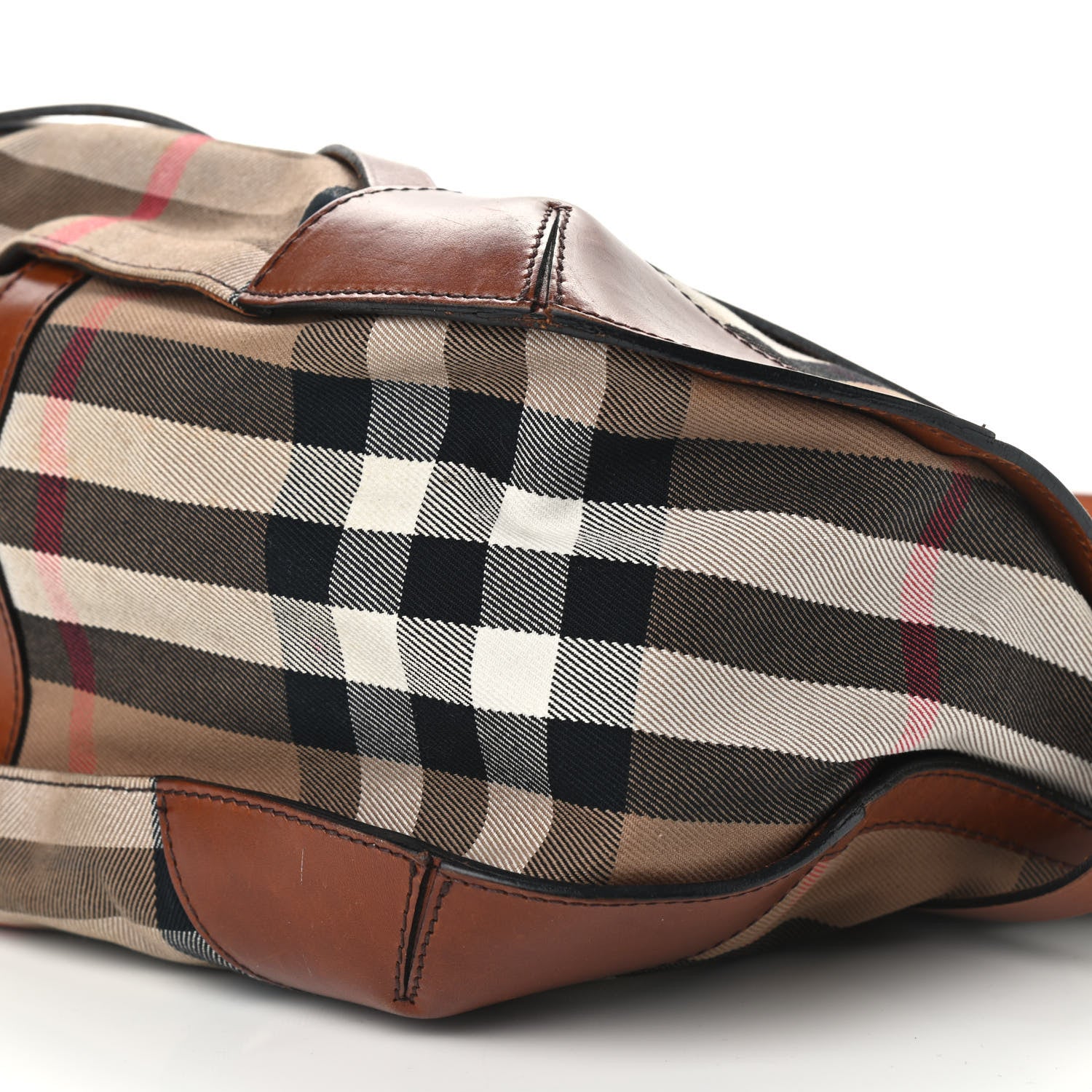 Burberry House Check Bridle Calfskin Small Dutton Hobo Light Tan 12 of 19